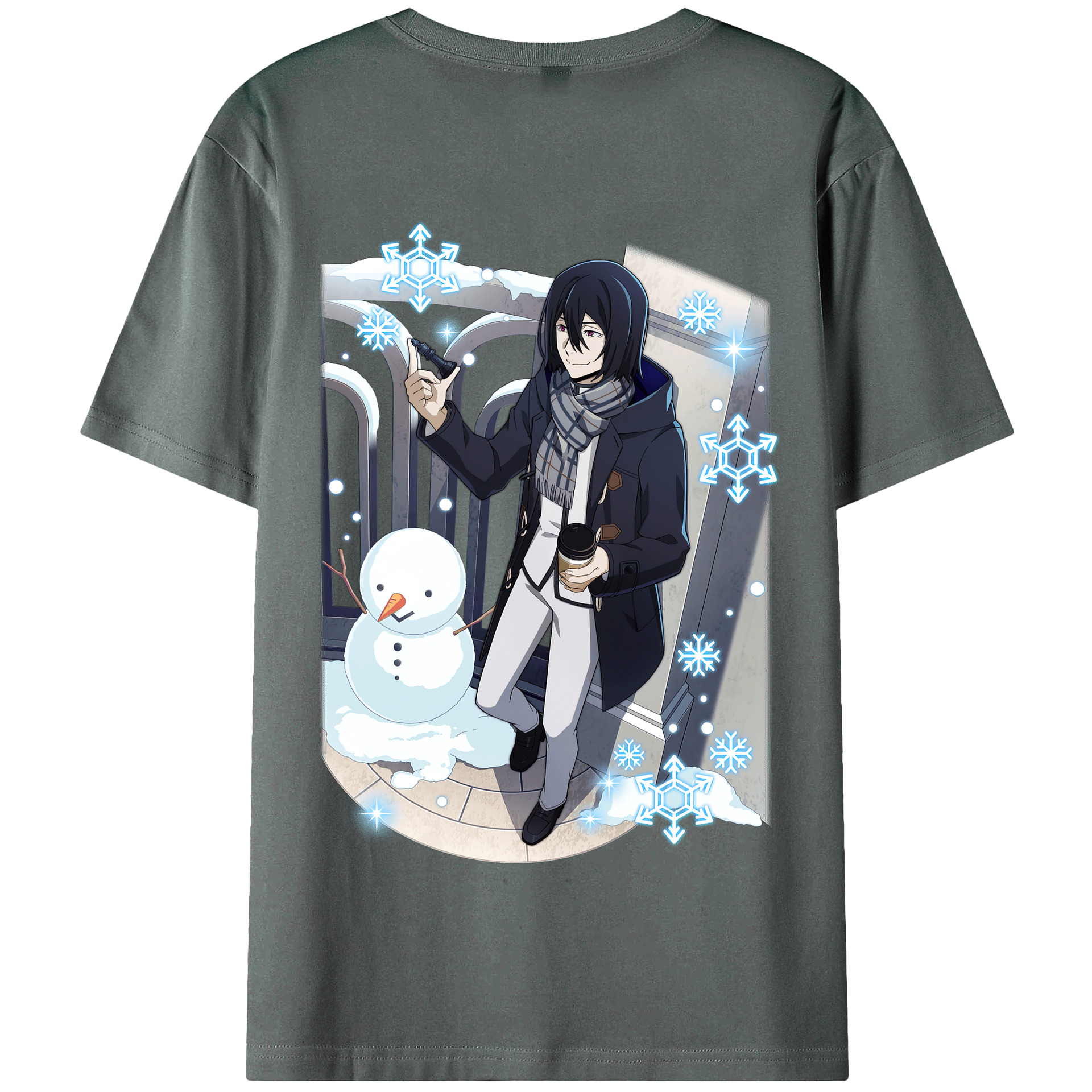（画像用） 文豪ストレイドッグス Bungo Stray Dogs 綿100％半袖Tシャツ（背面プリント）